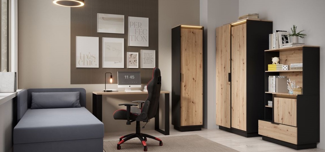 System Sierra dąb artisan/czarny